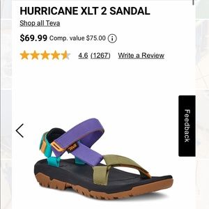 NWT Teva HURRICANE XLT 2 SANDAL in multicolor